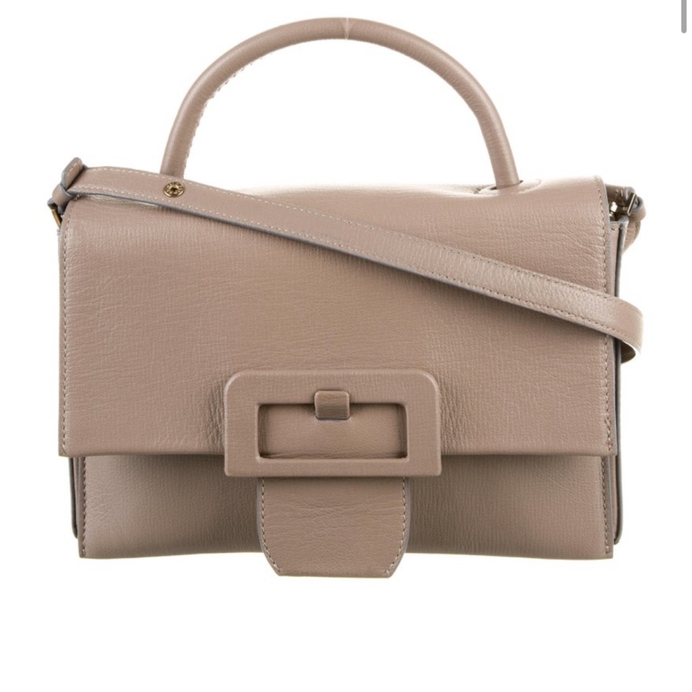 Maison Martin Margiela gray leather handle bag with shoulder strap